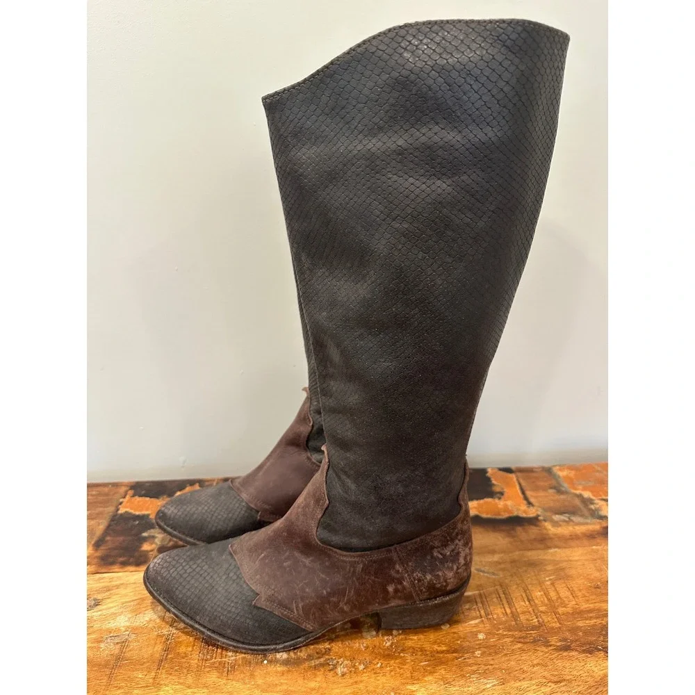 Vintage Matisse Leather Cowboy Boots Sz 10 Rare Two Tone Western High End $400‎